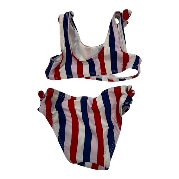 Kids Striped Swim Set - Red, Blue, and White -Size 5 -4th of july - Picture 2 of 3